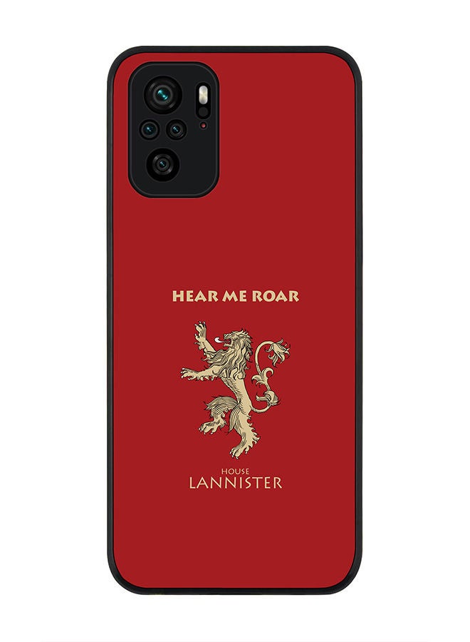 Stylizedd Rugged Black edge case for Redmi Note 10S/Redmi Note 10 4G Slim fit Soft Case Flexible Rubber Edges Anti Drop TPU Gel Thin Cover - GOT House Lannister - Image 1