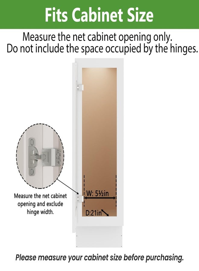 MODCART Pull Out Spice Rack Cabinet Organizer 5" W x 20½" D, 3 Tier Heavy Duty Slide Out Wood Shelf for Narrow Cabinet, Pull Out Storage for Kitchen - Image 4