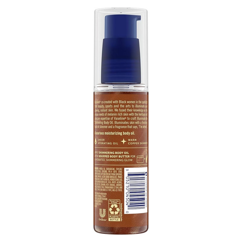 Vaseline Illuminate Me Shimmering Body Oil Created for Melanin Rich Skin Illuminates Skin with Finishing Touch of Shimmer for Glowing Skin 33 oz - Image 2