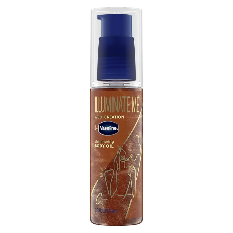 Vaseline Illuminate Me Shimmering Body Oil Created for Melanin Rich Skin Illuminates Skin with Finishing Touch of Shimmer for Glowing Skin 33 oz - Image 1