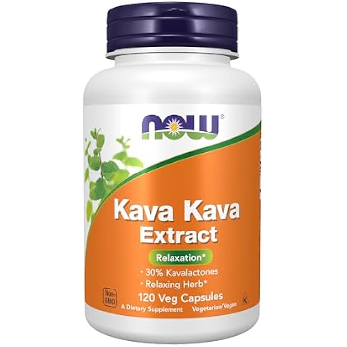 now Supplements, Kava Kava Extract 250 mg, 30% Kavalactones, Herbal Relaxation Blend*, 120 Veg Capsules - Image 1