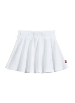 City Threads Made in USA Little Girls Cotton Twirly Skirt Perfect for Sensitive Skin/SPD/Sensory Friendly for School or Play Fall/Spring, White, Size 8  - Image 1