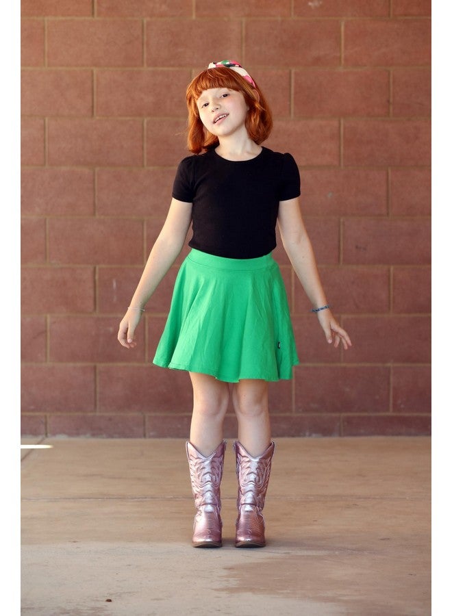 City Threads Made in USA Little Girls Cotton Twirly Skirt Perfect for Sensitive Skin/SPD/Sensory Friendly for School or Play Fall/Spring, White, Size 8 - Image 2