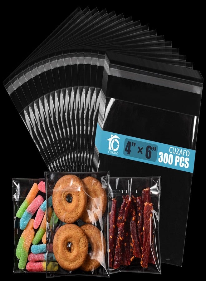CUZAFO 300 PCS 4x6 Inches Clear Self Sealing Cellophane Bags, Resealable Cookie Bags, Candy and Products - Image 1
