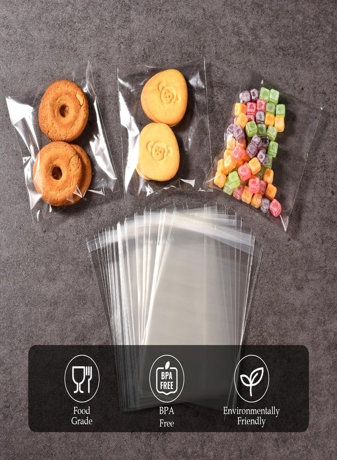 CUZAFO 300 PCS 4x6 Inches Clear Self Sealing Cellophane Bags, Resealable Cookie Bags, Candy and Products - Image 3