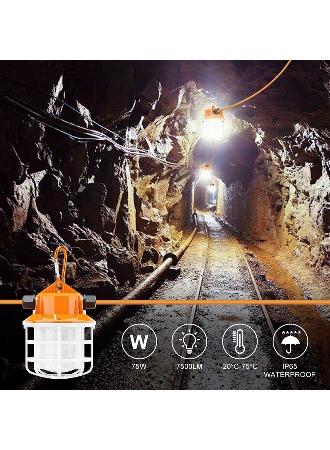 NS 50FT Construction String Lights LED Industrial Grade Super Bright for Construction Sites, Temporary Work, Renovation, Jobsite, and All Outdoor Lighting, with 5 Bulbs and Climbing Hook - Image 4
