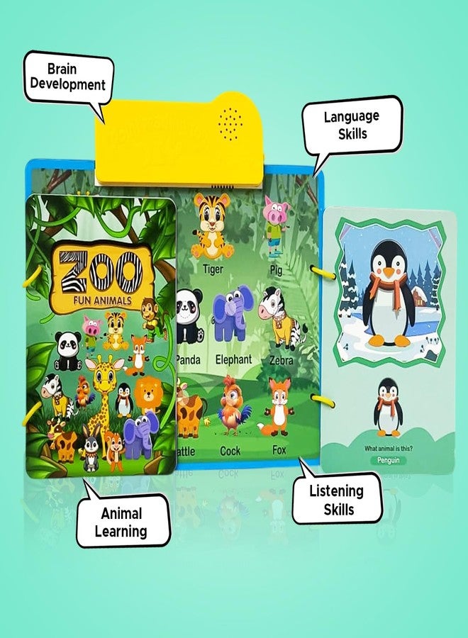 NHR Interactive Musical Zoo Animal Educational Phonetic Learning Book for Kids, DIY Point Reading Audio Book, Smart Learning Toy for Toddlers & Preschoolers (2+ Years) - Image 3