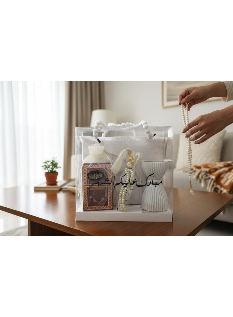 Crater Islamic Ramadan Gift Set – Package includes incense burner, Islamic calendar, prayer beads and prayer mat - Image 3