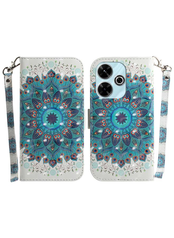 Case For Xiaomi Redmi 13 4G 3D Colored Flip Leather Phone Case