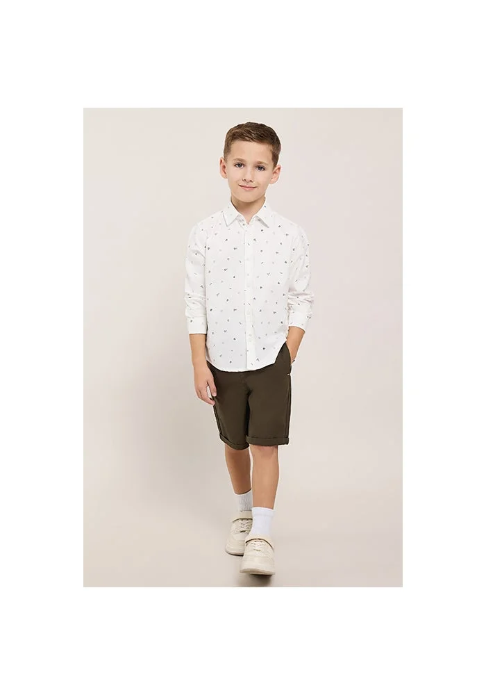 أر أند بي Solid Shorts with Drawstring Waist