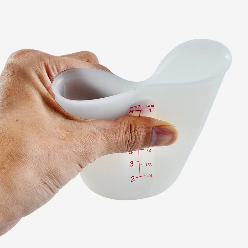 3 PCS Silicone Flexible Measuring CupsMelting Cups for Epoxy ResinButterChocolate and MoreSqueeze and Pour Silicone Measuring Cup with Marking OunceML