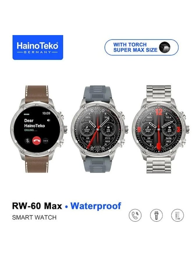 HainoTeko Haino Teko RW-60 Max Premium Waterproof Smartwatch with Advanced Health Tracking and Sports Features - Image 1