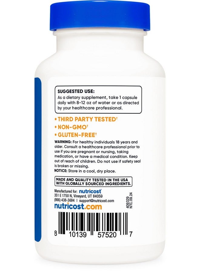 Nutricost Lactobacillus Acidophilus 500 Million CFU Per Serving (120 Capsules) - Image 4