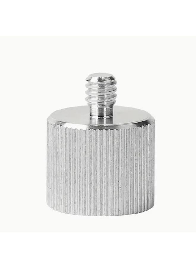 Silvery Laser Level Tripod Adapter 5 8 Inch to 1 4 Inch Threaded Screw Converter Universal Tripod Mount Reducer - Image 1