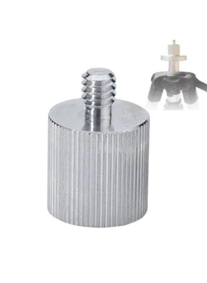 Silvery Laser Level Tripod Adapter 5 8 Inch to 1 4 Inch Threaded Screw Converter Universal Tripod Mount Reducer - Image 5