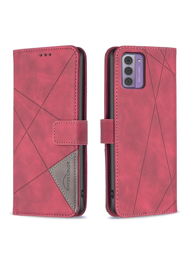 erorex Case For Nokia G42 Magnetic Buckle Rhombus Texture Leather Phone Case - Image 1