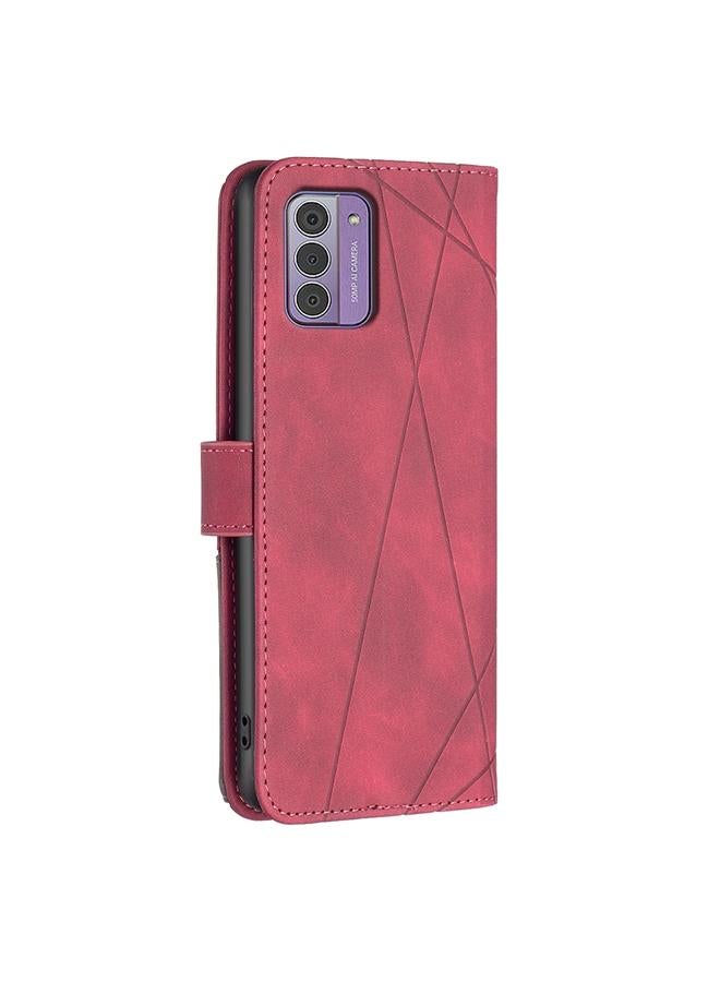 erorex Case For Nokia G42 Magnetic Buckle Rhombus Texture Leather Phone Case - Image 3