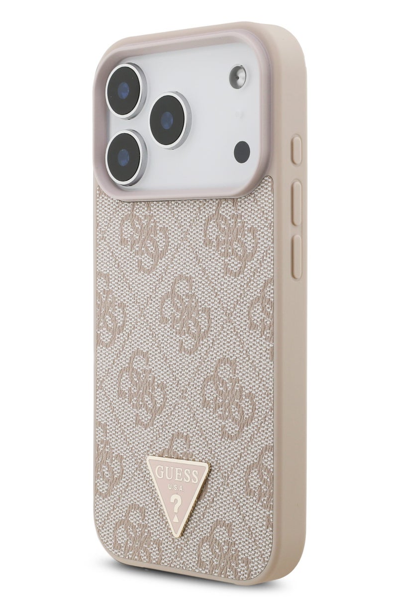 GUESS iPhone 17 Pro Max  MagSafe Case 4G PU Leather With Small 4G Logo & Lanyard /  Magsafe Compatible / Ultra Slim / lightweight design / Easy Installation - Pink - Image 3