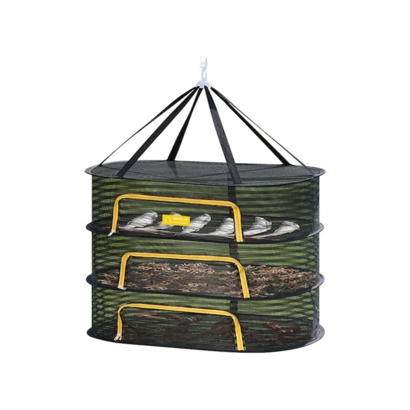 Mesh Drying Basket: Black Fine Mesh Fly-proof Foldable Drying Net - Breathable Space-saving Multi-purpose Drying Basket for Home Food Dry Goods, Fish, Vegetables - Image 1