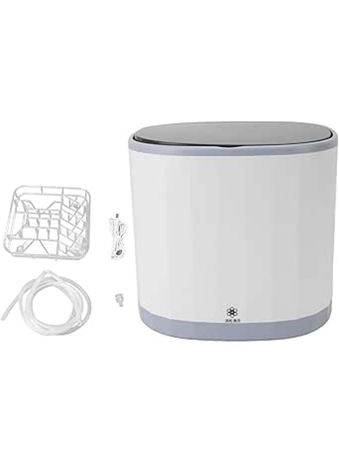 White Portable USB Countertop Dishwasher For Home Office Efficient Cleaning - Image 1