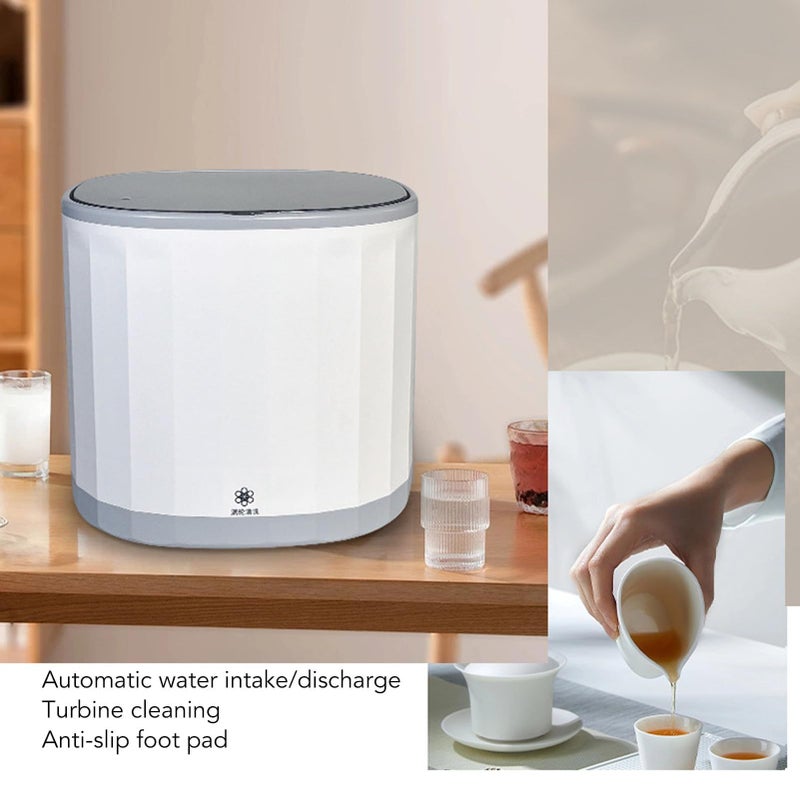 White Portable USB Countertop Dishwasher For Home Office Efficient Cleaning - Image 3