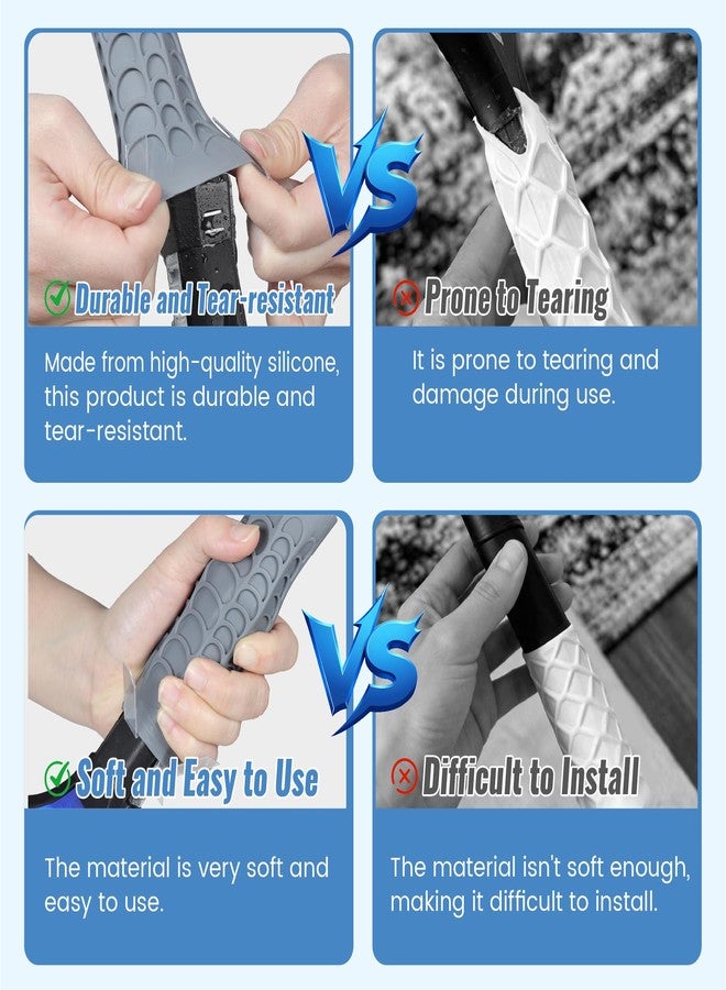 VITEAM Pickleball Paddle Grip Silicone Pickleball Overgrip, Improve Comfort, Reduce Vibration Enhance Grip and Helps Sweaty Hands Grey - Image 3