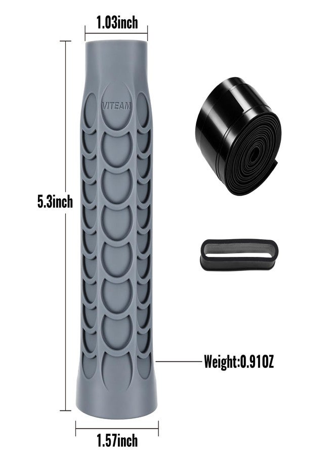 VITEAM Pickleball Paddle Grip Silicone Pickleball Overgrip, Improve Comfort, Reduce Vibration Enhance Grip and Helps Sweaty Hands Grey - Image 4