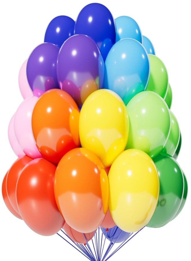 KAWKALSH 120 Balloons Rainbow Set 12 Inches, Assorted Color Latex Balloons Made With Strong Multicolored Latex for Birthday Baby Shower Wedding Party Supplies Arch Garland Decoration - Image 1
