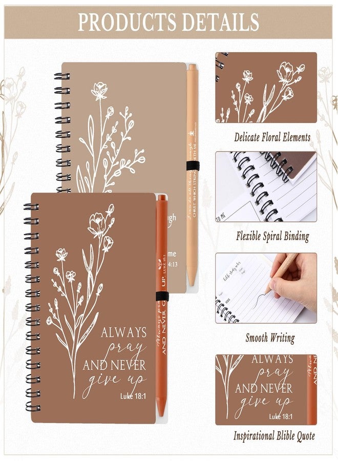Resurhang 20 Pcs Christian Gift Prayer Spiral Journal with Ballpoint Pen Religious Gift for Church Pastor Clergy Appreciation Sunday School Teacher Team Employee Notebook Christmas (Boho Color) - Image 3
