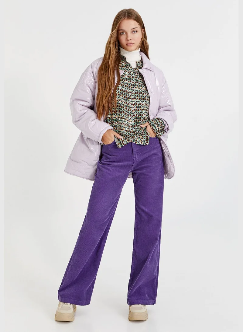PULL&BEAR Basic geometric print shirt