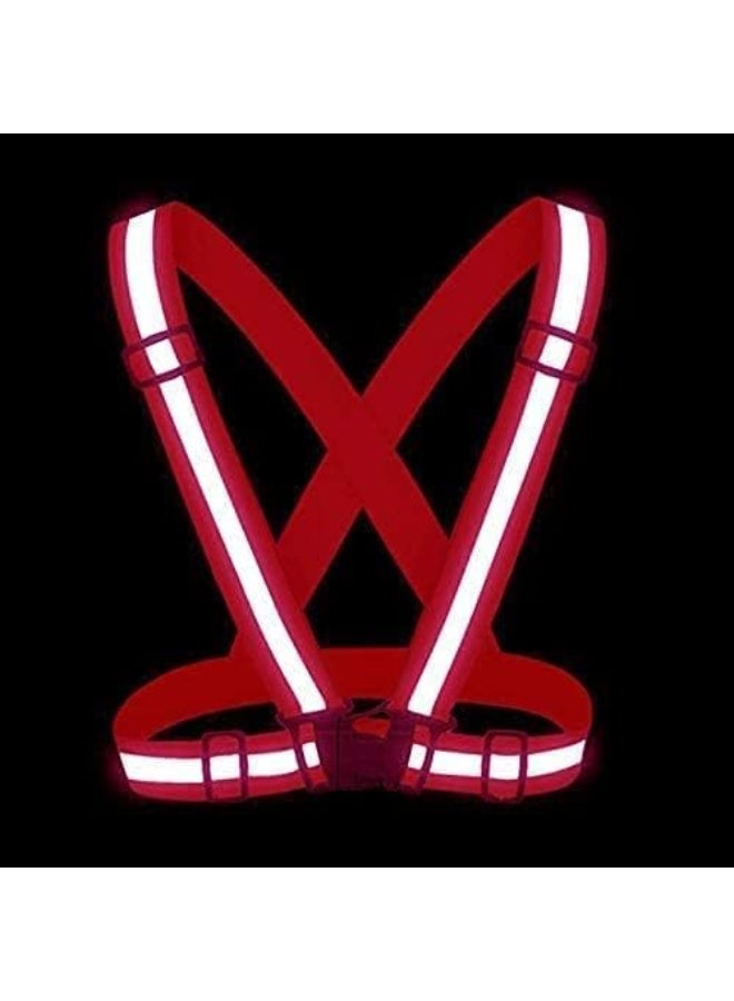 ECVV Unisex ReflectS04-PK Adjustable Reflective Vest Belt For Safety With High Visibility, Pink, One Size - Image 2