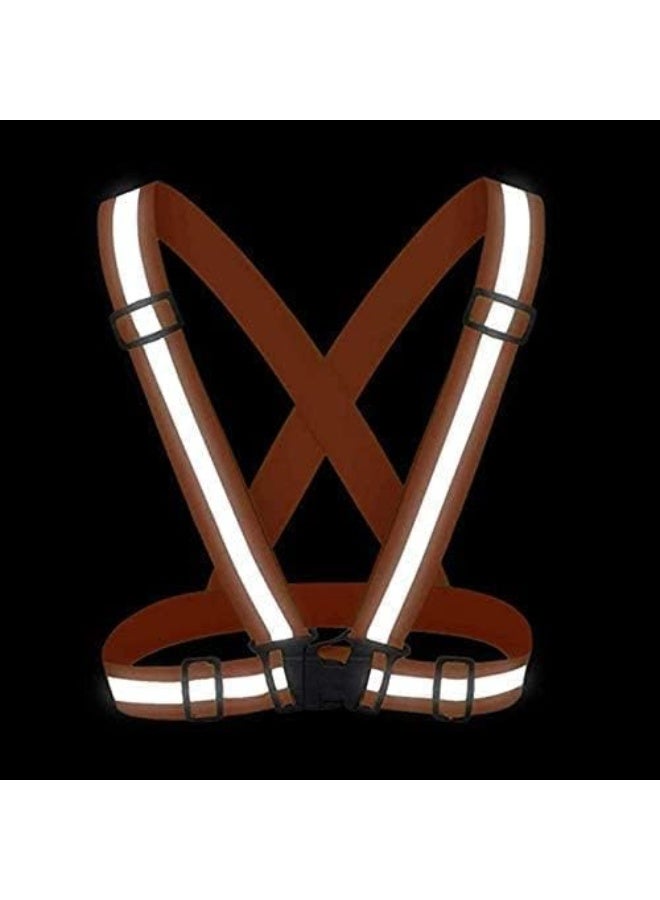 ECVV Unisex ReflectS04-PK Adjustable Reflective Vest Belt For Safety With High Visibility, Pink, One Size - Image 3