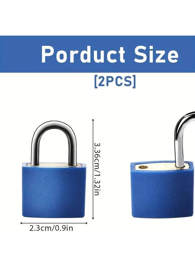 2pcs Mini Padlocks with Keys 23mm Compact Luggage Locks for Backpacks Suitcases Cabinets - Image 3