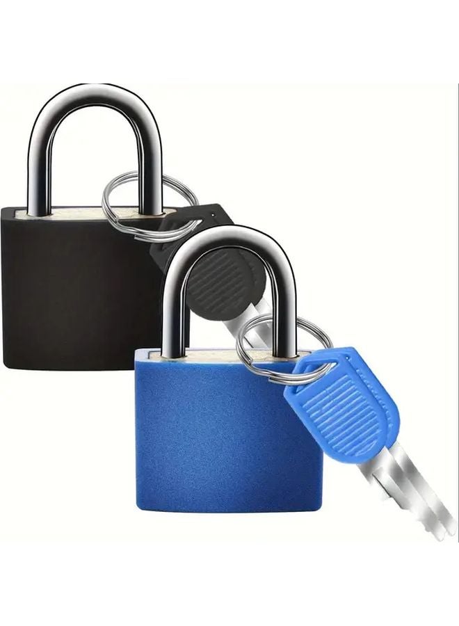 2pcs Mini Padlocks with Keys 23mm Compact Luggage Locks for Backpacks Suitcases Cabinets - Image 1