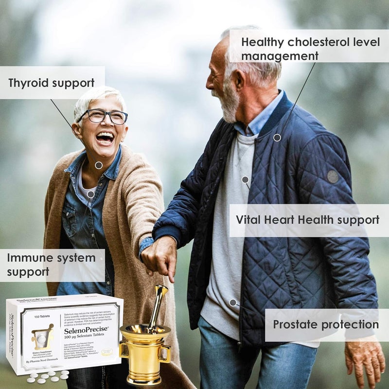 Pharma Nord سيلينو بريسيس - المكمل الغذائي العضوي الوحيد من السيلينيوم بدرجة صيدلانية مع ضمان امتصاص 887% لدعم الغدة الدرقية ونظام المناعة وحماية البروستاتا وصحة القلب 100 ميكروغرام أقراص - Image 4
