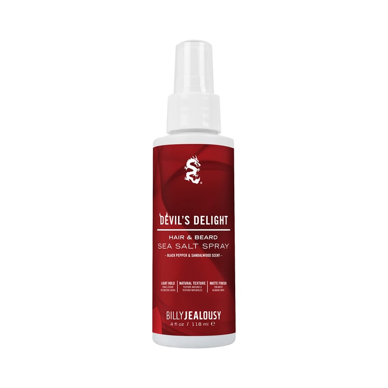 Billy Jealousy Devil's Delight Sea Salt Spray, Texturizing and Volumizing Hair Spray With Natural Conditioner, 4 fl. oz. - Image 1