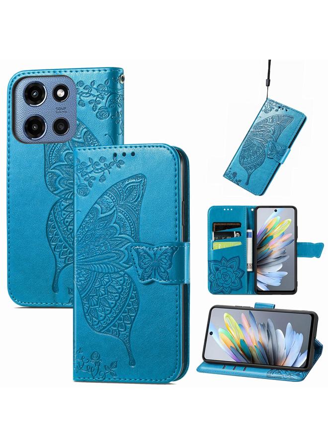 S-TOP Case For Motorola Moto G 2025 Butterfly Love Flower Embossed Leather Phone Case - Image 1