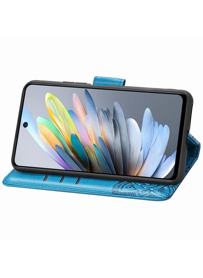 S-TOP Case For Motorola Moto G 2025 Butterfly Love Flower Embossed Leather Phone Case - Image 4