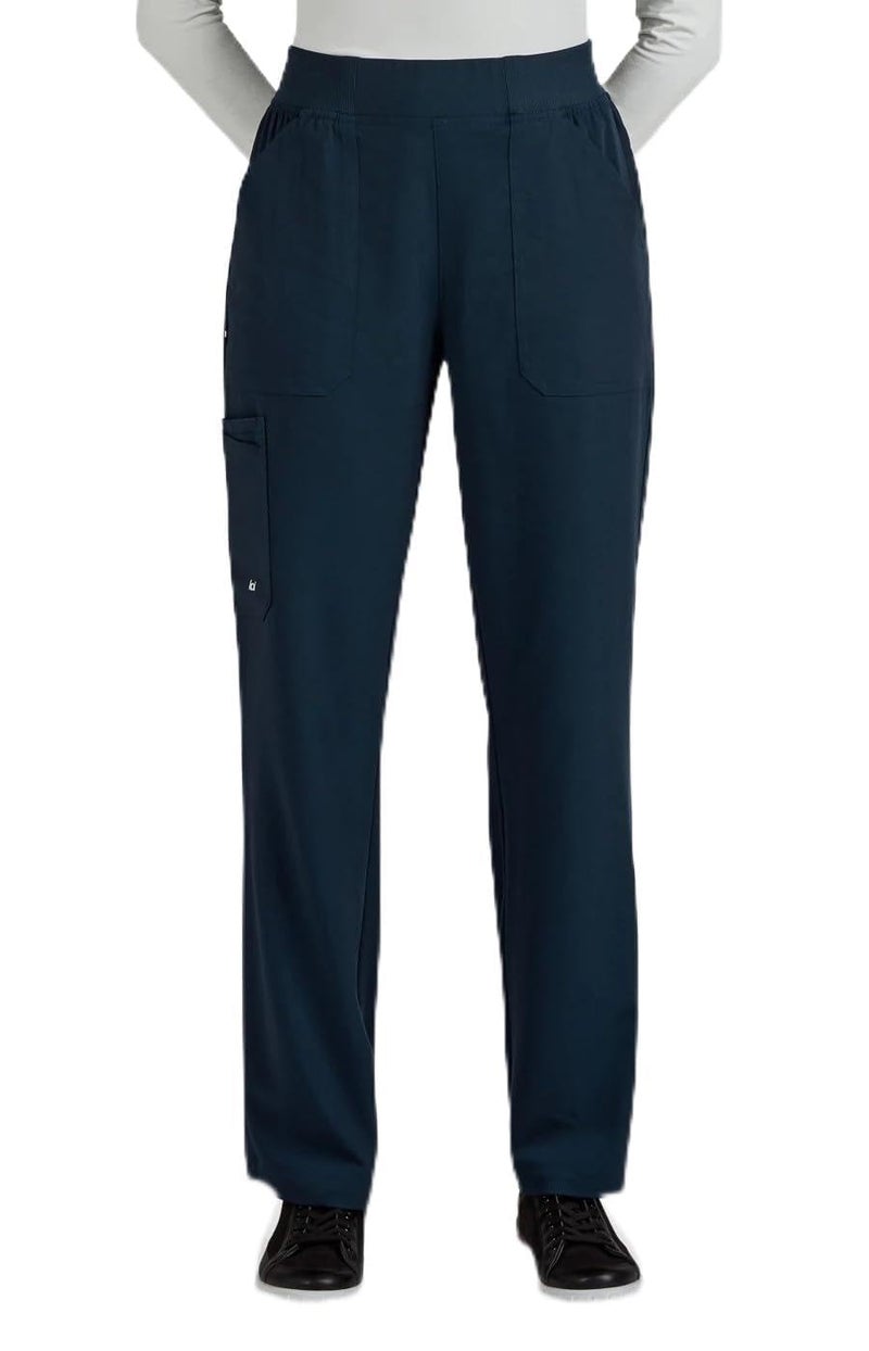 KOI Next Gen Jump Start Womens 7Pocket Boot Cut Scrub Pant Navy XSmall