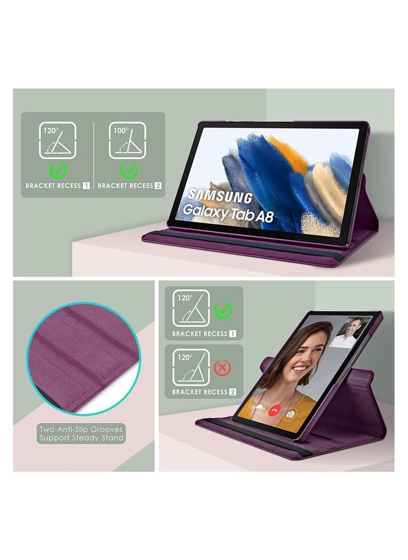 Galaxy Tab A8 Case 10.5 inch,Auto Sleep/Wake 360° Rotating Stand Folio Leather Case - Image 3