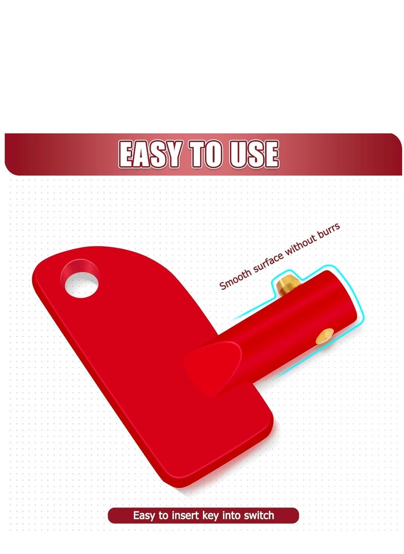 KASTWAVE - Battery Disconnect Switch Key 14mm 8 Pcs, Rv Battery Disconnect Key Abs Plastic, Battery Kill Switch Keys for Car Rv ATV Truck Boat Marine - Image 1
