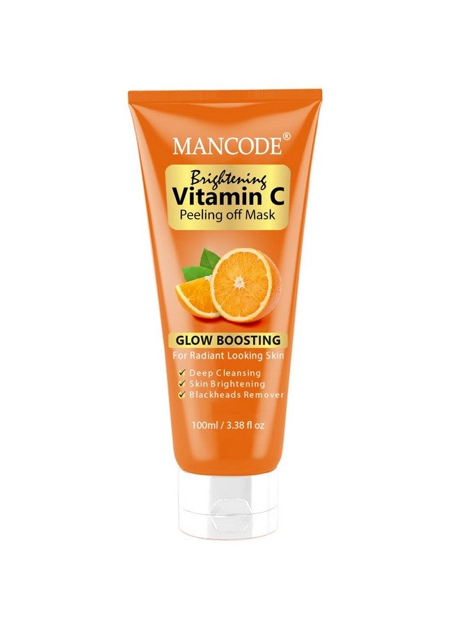 MAN CODE Mancode Brightening Vitamin C Peel Off Mask for Men and Women | Glow Booster for Radiant Skin | Deep Cleansing, Skin Brightening & Blackhead Remover (100 ml) - Image 2