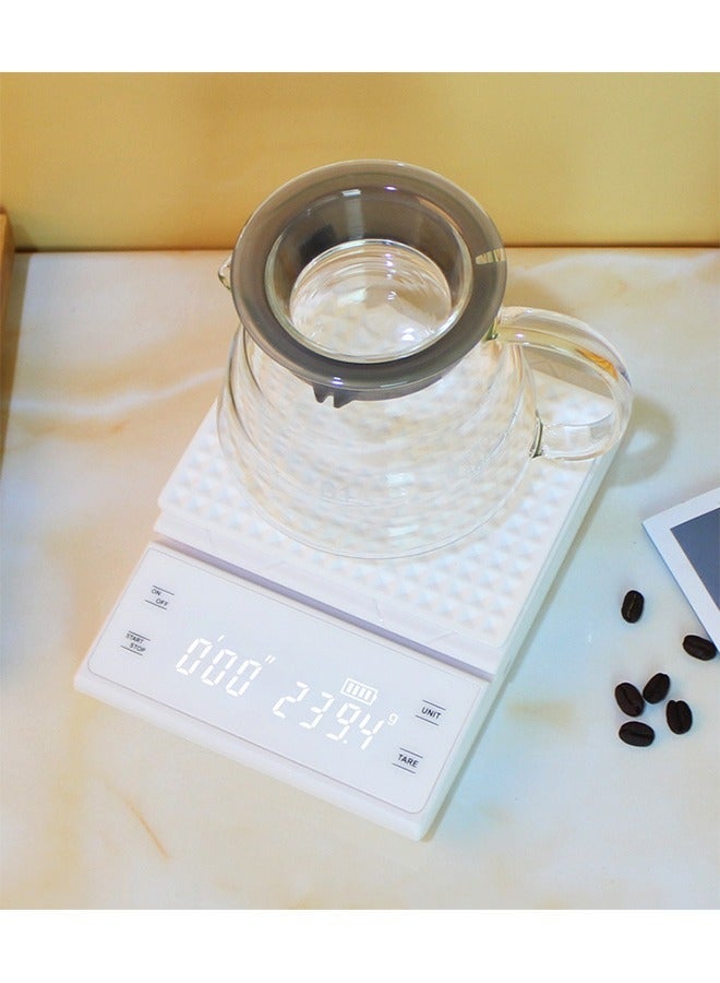 HOMESTAR Digital Coffee Scale - LED Electronic Kitchen Food USB Rechargeable 5kg/0.1g - Image 4