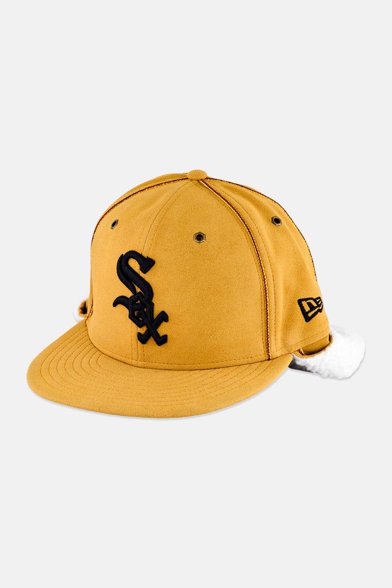 New Era x MLB Men Dogear Fitted Cap, Yellow - Image 1