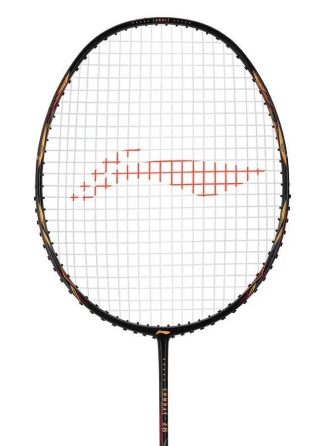 لي-نينج لي نينغ بلايز 100 78G ألياف الكربون Badmiton Racket بدون وتر مع غطاء كامل مجاني Merlot/Gold/Red - تصميم خفيف عالي الأداء للعب الاحترافي - Image 2