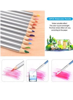 Generic 41pcs Pencil set Stationery Set Professional Sketching Drawing charcoal Pencils Kit Set and colored  - Image 2
