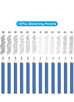 Generic 41pcs Pencil set Stationery Set Professional Sketching Drawing charcoal Pencils Kit Set and colored  - Image 3