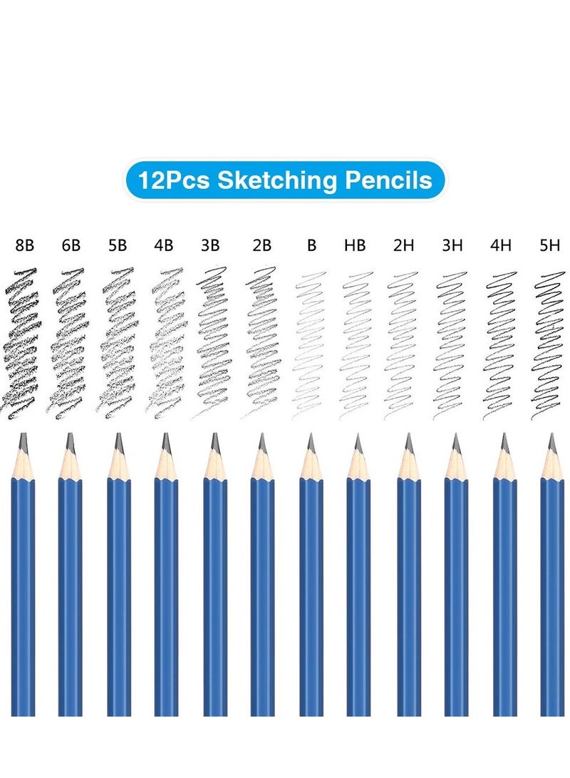 41pcs Pencil set Stationery Set Professional Sketching Drawing charcoal Pencils Kit Set and colored  - Image 3