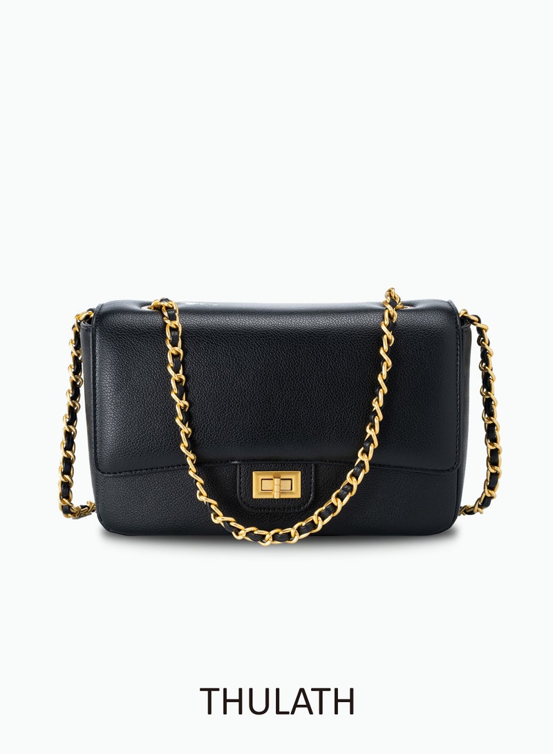 Thulath Women's Shoulder Bag, Exquisite Chain Design,Vegan Leather Shoulder Bag, women's commuter shoulder bag crossbody bag chain bag, The perfect gift choice - Image 1