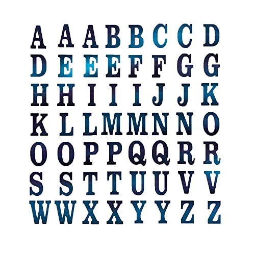 Comet Busters Self-Adhesive Uppercase Metallic Finish Alphabet Stickers for Art & Craft, Decorations, Projects, School Work (Blue) (Letter Size : 15 mm) (STR209) - Image 1
